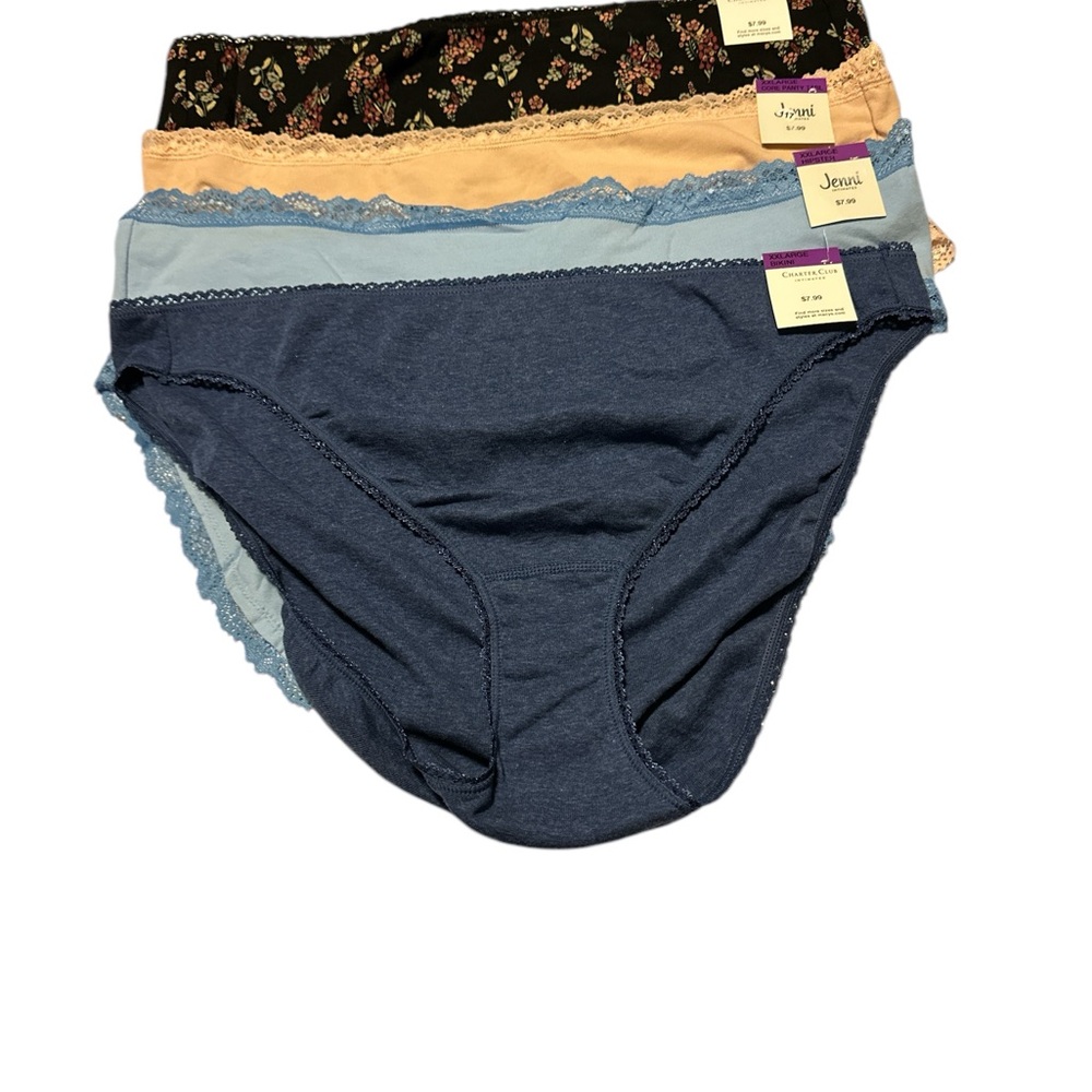 Jenni Women's Panties - Black, Peach, Blue